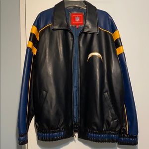 NFL Branded Faux Leather Chargers Jacket.